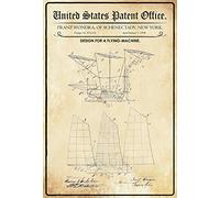 Schatzmix Plaque décorative en tôle pour Avion 20 x 30 cm Multicolore