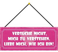 Schatzmix Plaque en métal avec Cordon en tôle Multicolore 27 x 10 cm 27 x 10 cm