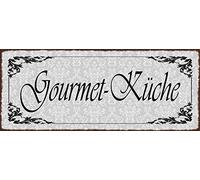 Schatzmix Plaque en métal avec Inscription en Allemand Gourmet-KKüchen 27 x 10 cm