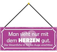 Schatzmix Plaque en métal avec Inscription en Allemand « Man Sieht » 27 x 10 m