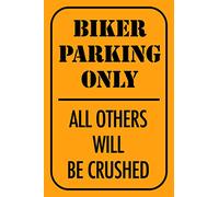 Schatzmix Plaque en métal décorative avec Inscription en Allemand Biker Parking Only All Others Will be Crushed 20 x 30 cm
