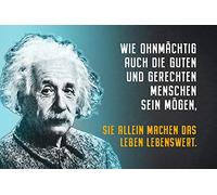 Schatzmix Plaque en métal Inscription How ohnmächtig Menschen A.Einstein 20 x 30 cm Multicolore