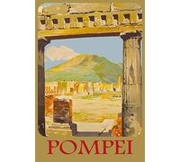 Schatzmix Plaque en métal Pompei Italie - 20 x 30 cm - Décorative - en tôle - Multicolore - 20 x 30 cm