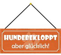 Schatzmix Plaque en métal pour Chien avec Cordon et tôle Multicolore 27 x 10 cm 27 x 10 cm