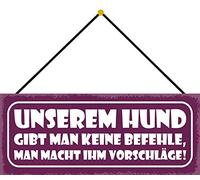 Schatzmix Plaque en métal pour Chien Multicolore 27 x 10 cm