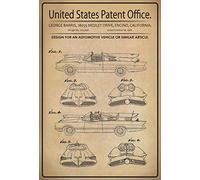 Schatzmix Plaque métallique décorative en métal pour Voiture 20 x 30 cm Multicolore