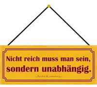 Schatzmix Plaque métallique indépendante avec Cordon en tôle Multicolore 27 x 10 cm