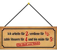 Schatzmix Plaque métallique Multicolore 27 x 10 cm