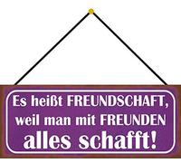 Schatzmix Plaque Murale en métal avec Cordon en tôle Multicolore 27 x 10 cm