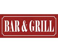 Schatzmix Plaque Murale en métal avec Inscription en Allemand « Bar & Grill » Multicolore 27 x 10 cm