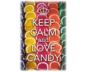 Schatzmix Plaque Murale en métal avec Inscription Keep Calm & Love Candy Multicolore 20 x 30 cm