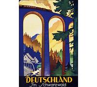 Schatzmix Plaque Murale en métal Motif Allemagne dans la forêt Noire 20 x 30 cm