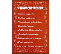Schatzmix Plaque Murale en métal Motif Boules de Noël Multicolore 20 x 30 cm