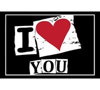 Schatzmix Plaque Murale en tôle avec Inscription I Love You Multicolore 20 x 30 cm