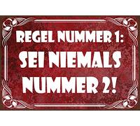 Schatzmix Plaque Murale en tôle avec Inscription « nie n°2 » 20 x 30 cm