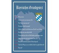 Schatzmix Plaque Murale en tôle Motif Bavarois Multicolore 20 x 30 cm