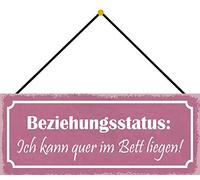 Schatzmix Quer Plaque décorative en métal avec Cordon Multicolore 27 x 10 cm