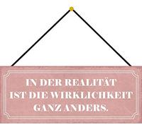 Schatzmix Realist Plaque en métal décorative en tôle Multicolore 27 x 10 cm 27 x 10 cm