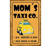 Schatzmix Spruch Mom ́s Taxi co. Plaque en métal 20 x 30 cm - Plaque décorative en tôle - Multicolore - 20 x 30 cm