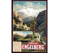 Schatzmix Stansstad Engelberg Plaque Murale en métal avec Inscription en Allemand Engelber Multicolore 20 x 30 cm