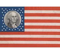 Schatzmix US Plaque Murale en métal avec Inscription G. Washington 20 x 30 cm
