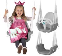 Schaukelstuhl Kübel Słonik 3w1 Ricokids schwarz-weiß