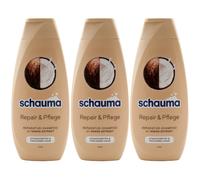 Schauma Réparation & Soin Shampooing 3 X 400ml pour Abimés & Sec Cheveu