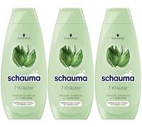 Schauma Schwarzkopf Shampooing 7 herbes (3 x 400 ml) - Shampooing pour cheveux normaux à gras rapidement