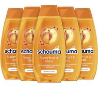 Schauma Schwarzkopf Shampooing revitalisant Superfruit & Brillance (5 x 400 ml), shampooing pour cheveux pour donner de la brillance et renforcer les cheveux normaux, shampooing brillant à l'extrait