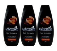 Schauma Shampooing Cheveux Activateur 3 X 400ml Avec Caféine Et Cèdre Parfum