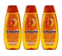 Schauma Shampooing Superfruit & Brillant 3 X 400ml pour Normal Cheveu -