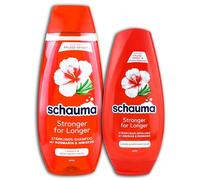 Schauma Stronger for Longer Lot de 2 shampoings 400 ml + après-shampoing 250 ml