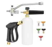 Schaumkanone - Hochdruckreiniger-Set | Anschlusszubehör | Doppelkopf-Sprühgerät | Reinigung Für Die Detaillierung Von Garten, Haus, Auto Adapter Für Schaumlanzen Doppelkopf-Sprühgerät