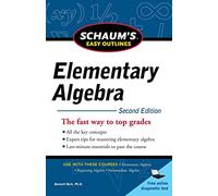 Schaum's Easy Outline of Elementary Algebra, Second Edition (Schaum's Easy Outlines)