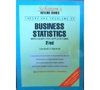 Schaum's Outline of Theory and Problems of Business Statistics