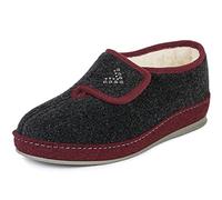 Schawos Chausson en Feutre pour Femmes, modèle Johanna, Chausson de qualité pour l'hiver, lit de Pied Anatomique, Amortissement Actif du Talon, Doublure Chaude.