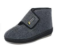 Schawos Chaussons feutrés pour hommes 6060 chaudement doublés en laine vierge Fermeture (gris, eu_footwear_size_system, adult, men, numeric, medium, numeric_41)