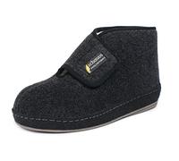 Schawos Chaussons feutrés pour hommes 6060 chaudement doublés en laine vierge Fermeture (le noir, eu_footwear_size_system, adult, men, numeric, medium, numeric_43)