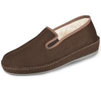 Schawos Pantoufles en feutre pour hommes 6070 avec de la laine vierge chaude (marron, 43 EU)
