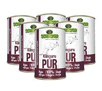 Schecker Nourriture humide - Kangourou PUR - 6 x 410 g - Pour chien - Hypoallergénique - Sans céréales - Seulement 4,5 % de graisse
