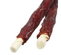 Schecker Os à mâcher Antos pour chien - Bâtons à mâcher XL avec canard - En peau de buffle avec beaucoup de viande de filet