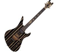 Schecter Synyster Custom-S Black/Gold Pinstripes Guitare électrique