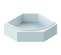 Schedel Hoesch support de Parana SW14566A 148x148cm, avec étagère, 5 côtés, hauteur 57cm