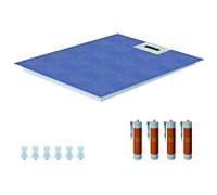 Receveur de douche Schedel Line Flow LI2KF601012 100 x 120 cm, pente unilatérale