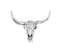 Schedel muurdecoratie aluminium zilver243483