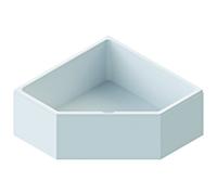 Schedel Villeroy & Boch Loop & Friends Duo support de baignoire d'angle SW16029 140x140cm, hauteur 57cm