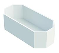 Schedel XL Bette Starlet Octa casserole support SW12460 170x75cm, hauteur 55.5cm