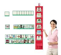 Schedule Chart - Visual Routine Chart For Kids, Daily Planner With 45 Activity Cards And Storage Bag, Magnetic Reward Board For Home, Classroom And Travel, Encourages Independence Discipline