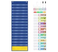 Schedule Hanging Daily Schedule Pocket Chart 15+1 With Dry-erase Pens | Educational Charts For Classroom Office Home Preschool Activity Schedule Pocket Chart, Scheduling Pocket Chart,