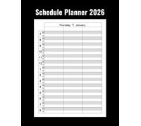 Schedule Planner 2026: Professional Appointment Book - 3 Columns Daily Agenda - 7 a.m. to 9 p.m. - 30 Minutes Increments - 8.5" x 11"